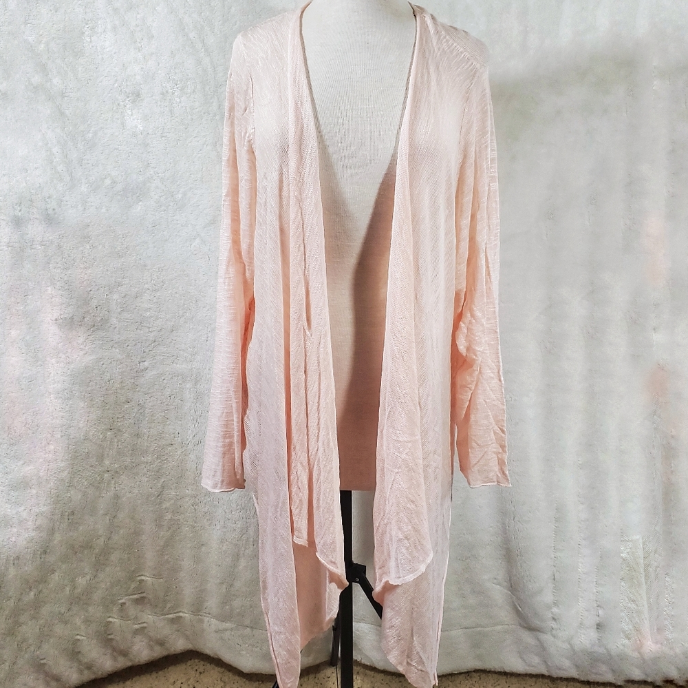 Torrid Soft Pink Waterfall Thin Cardigan 4 NWT